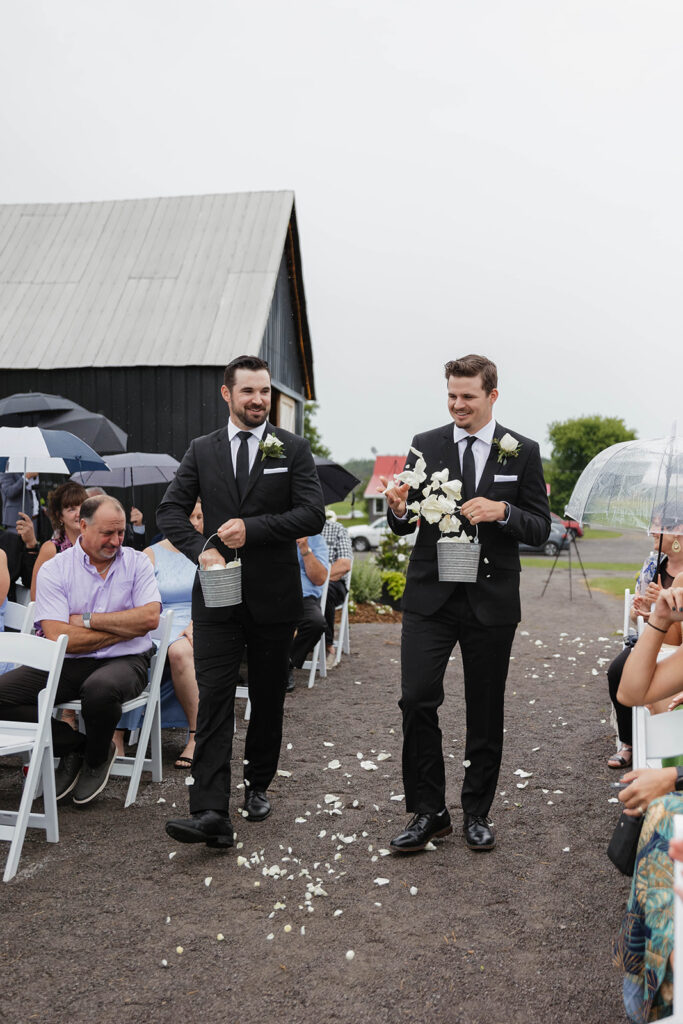 Flower men at Homestead 1880 in Ottawa, ON. 