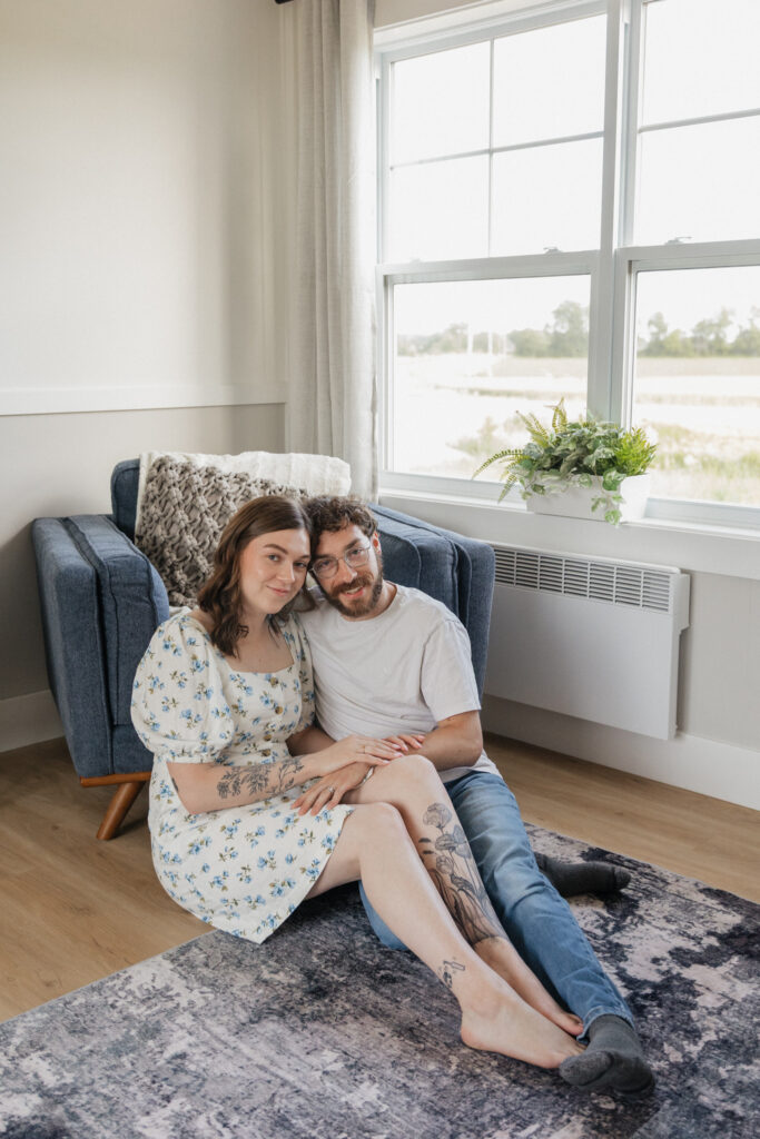 couples in home session in Westmeath, Ontario