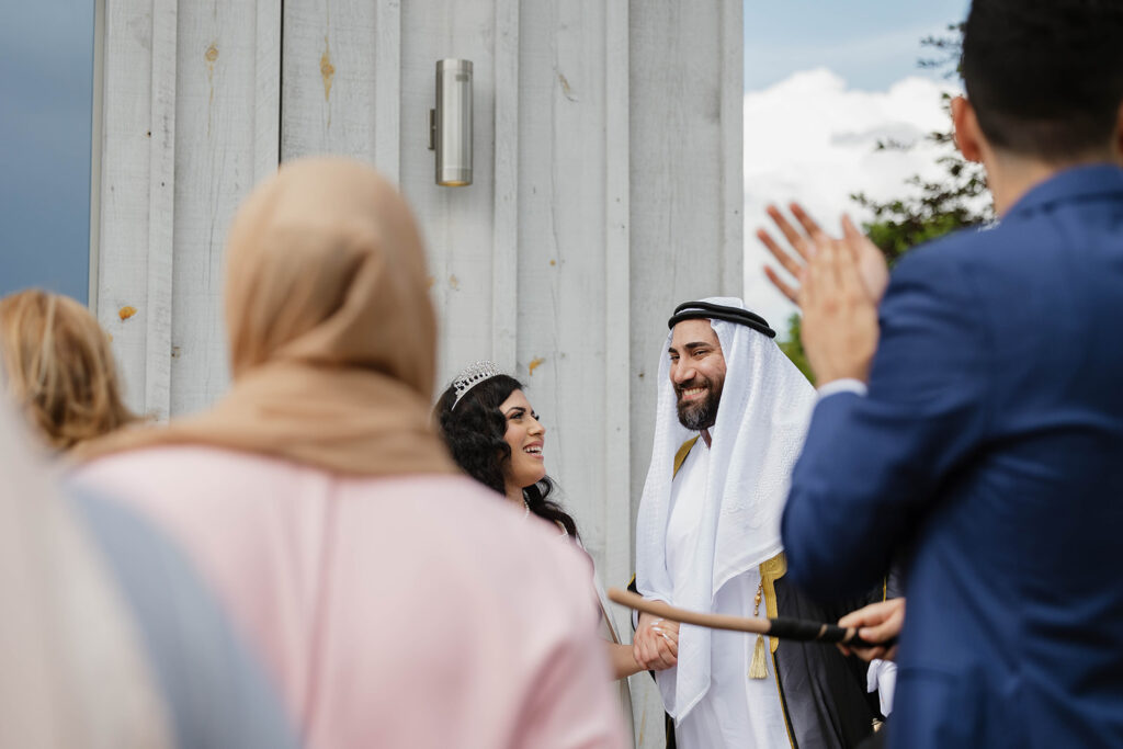 Dancing during cocktail hour at Le Belvedere in Wakefield, QC. 
