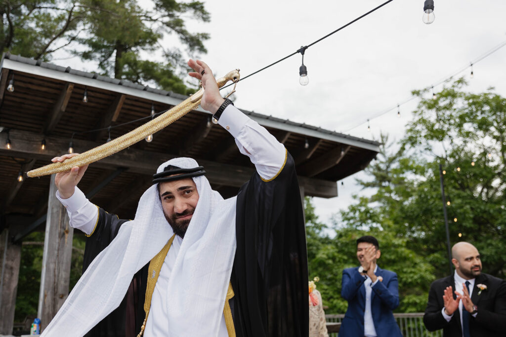 Dancing during cocktail hour at Le Belvedere in Wakefield, QC. 
