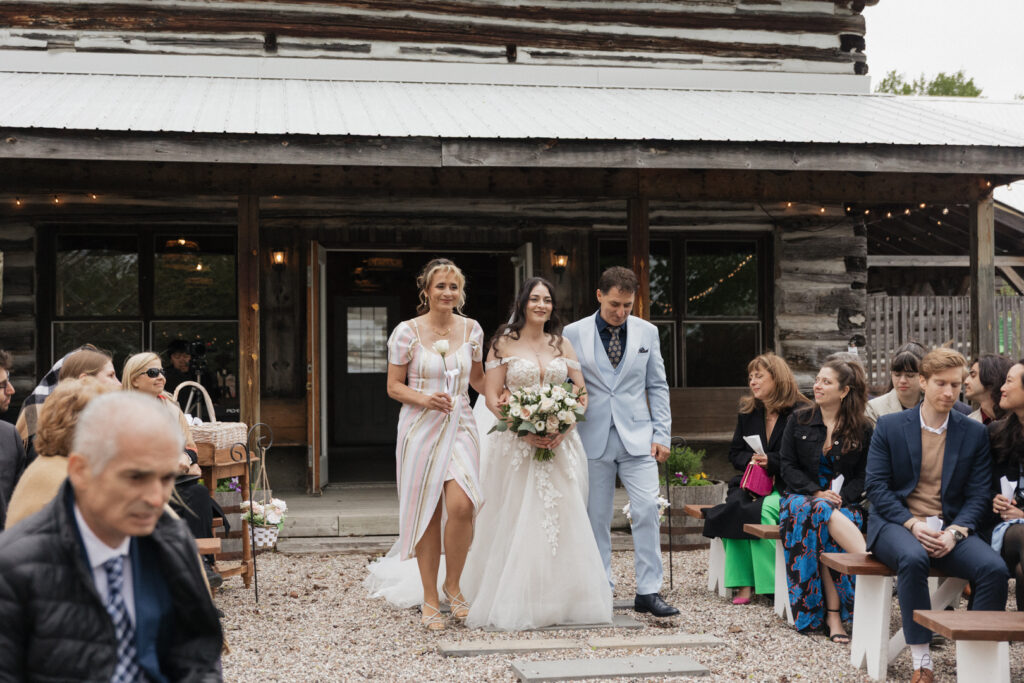 Wedding ceremony at the Herb Garden in Almonte, ON